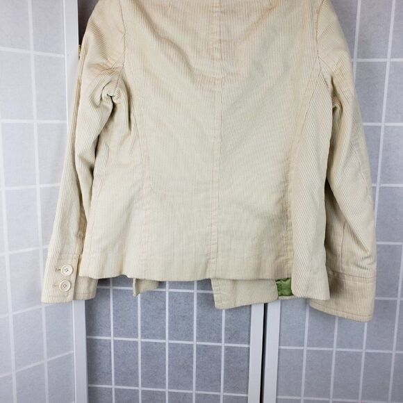 Gap Corduroy Off White Pea Coat Size Medium - Picture 8 of 8